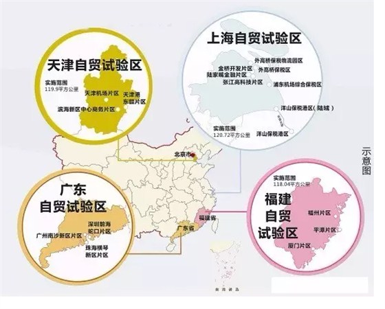 今年上半年全國四個(gè)自貿(mào)試驗(yàn)區(qū)